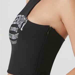 Forever 21- Bl/WH halter/crop top in Med